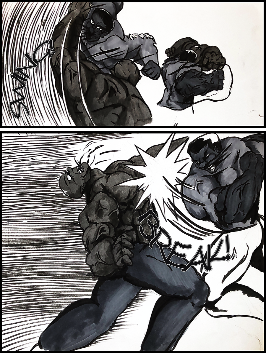 With one last Strike a loud Break echos.