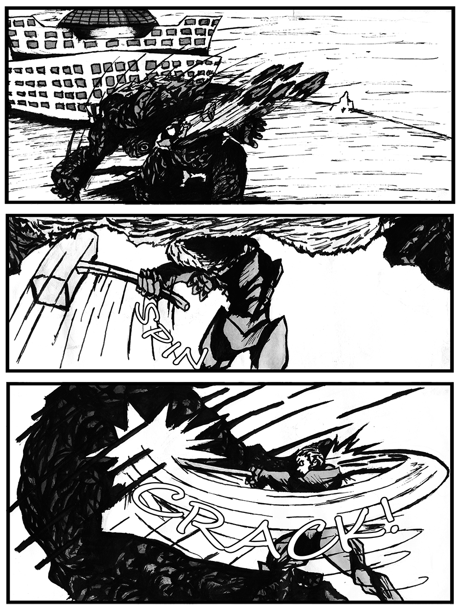 Rho defeats the summoned Golem with ease.