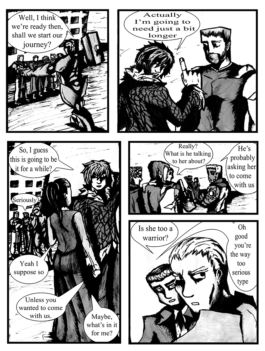 Lest goes to talk to Sil, while everyone else is ready to leave.