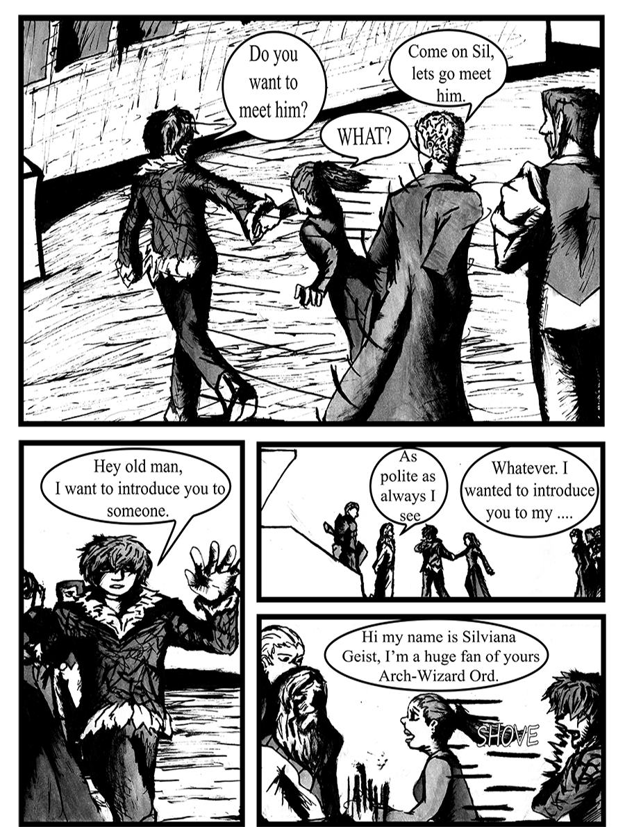 Lest grabs Sil to introduce her to the Arch-Wizard.