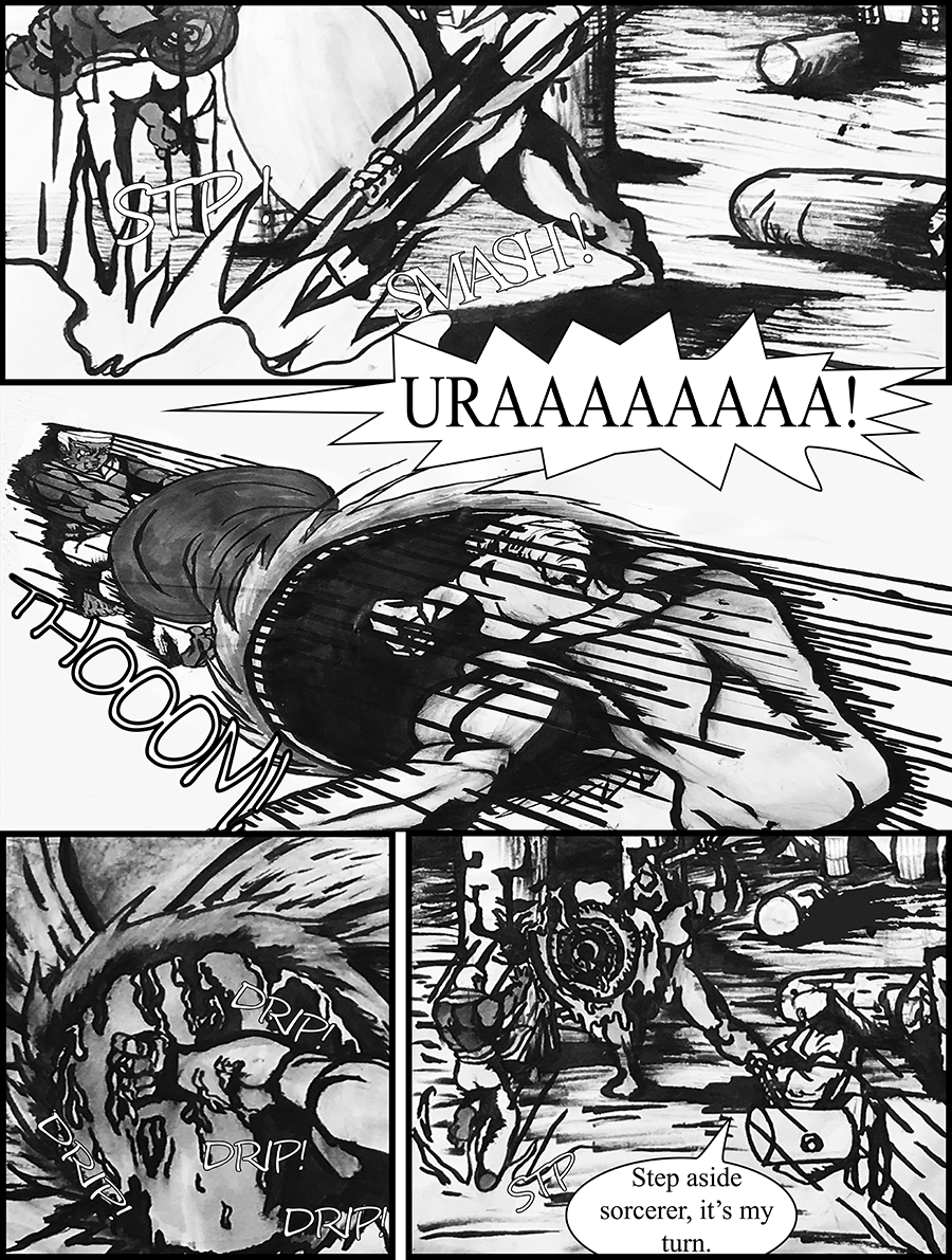 Roma goes all out against the giant golem.