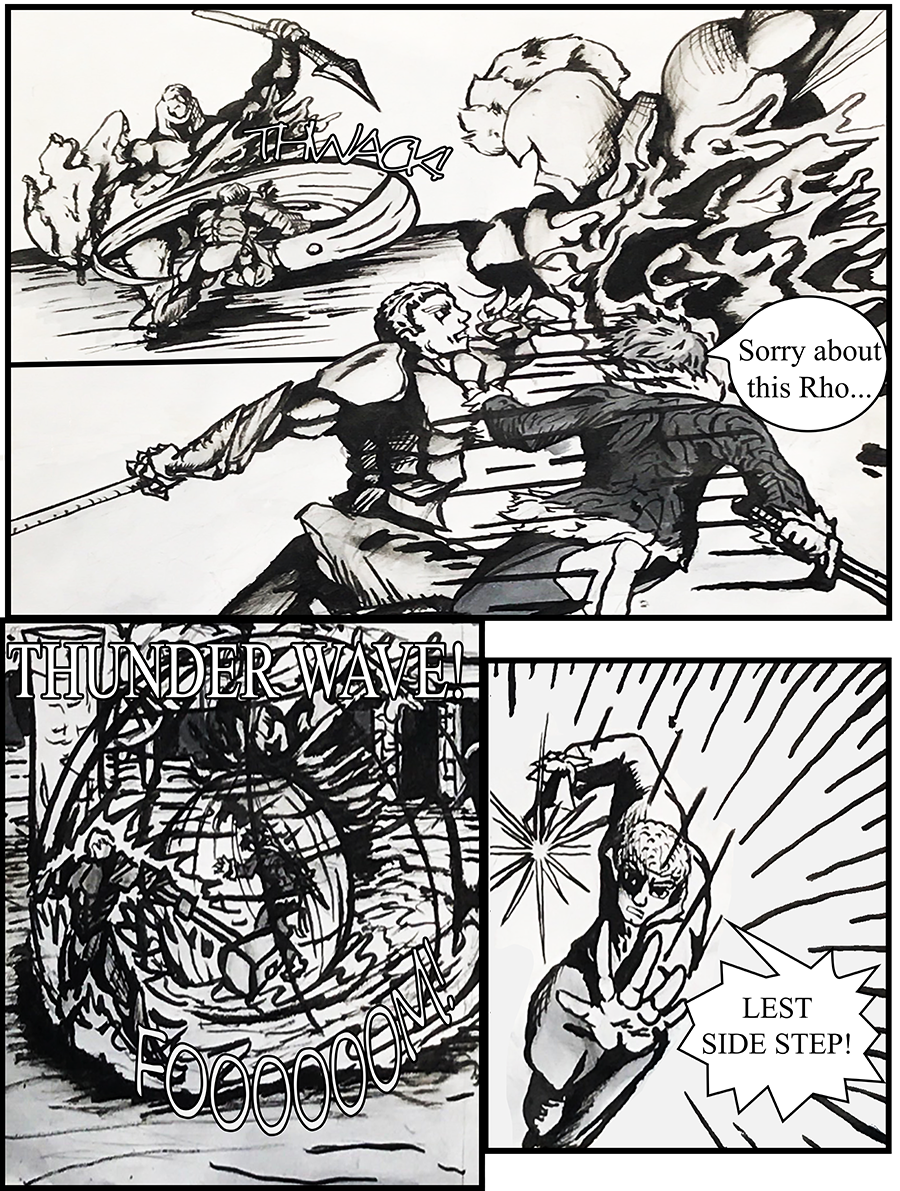 The throw down with the Golem is in full swing.