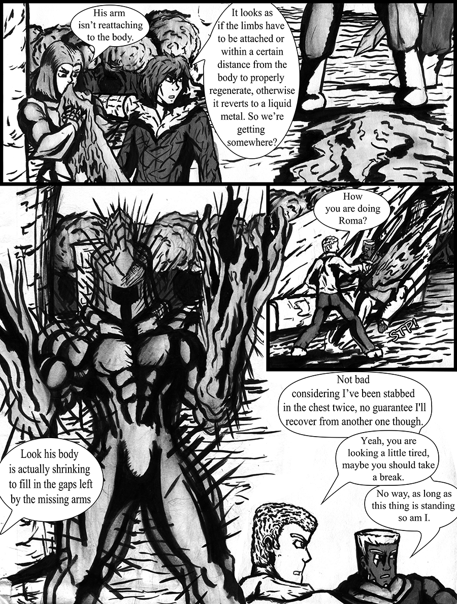 The party feels a glimmer of victory as the Golem's strength seems to wane. 