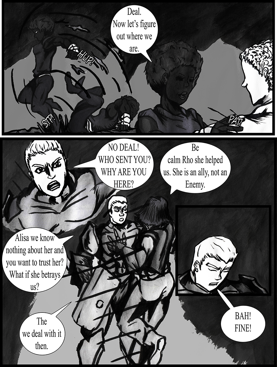 Rho is out voted by the rest of the party and the mysterious woman thirty joins them.