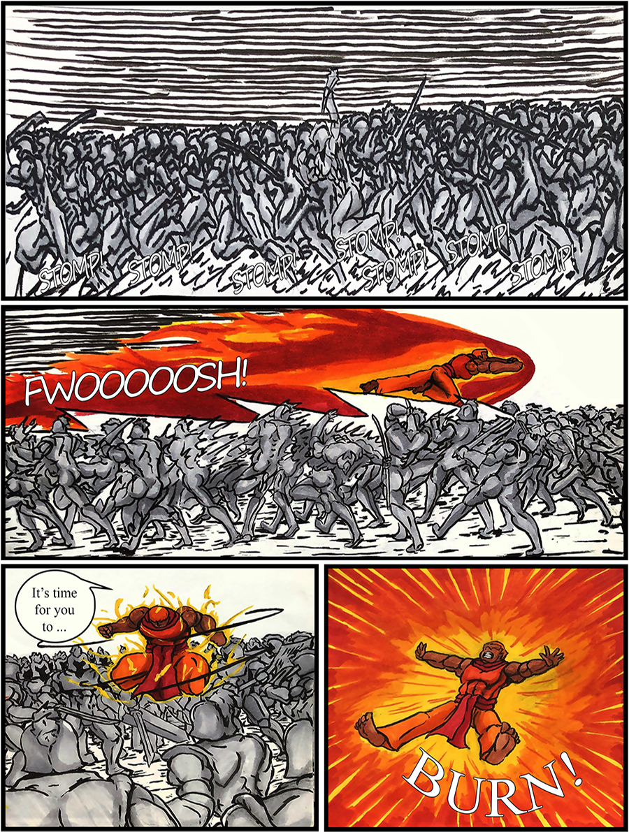 Roma Burns through the Army of Golumn.
