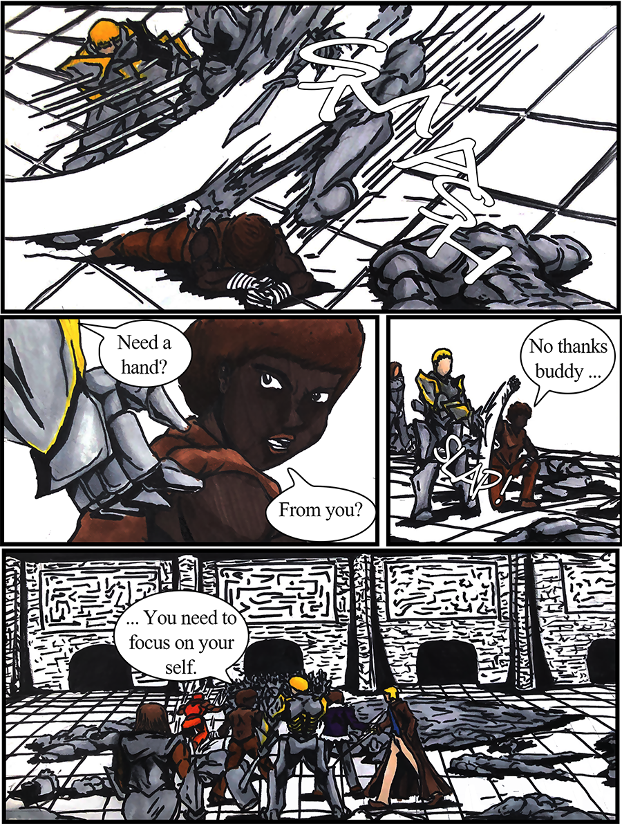 The party has gathered together as the flow of golems continue.