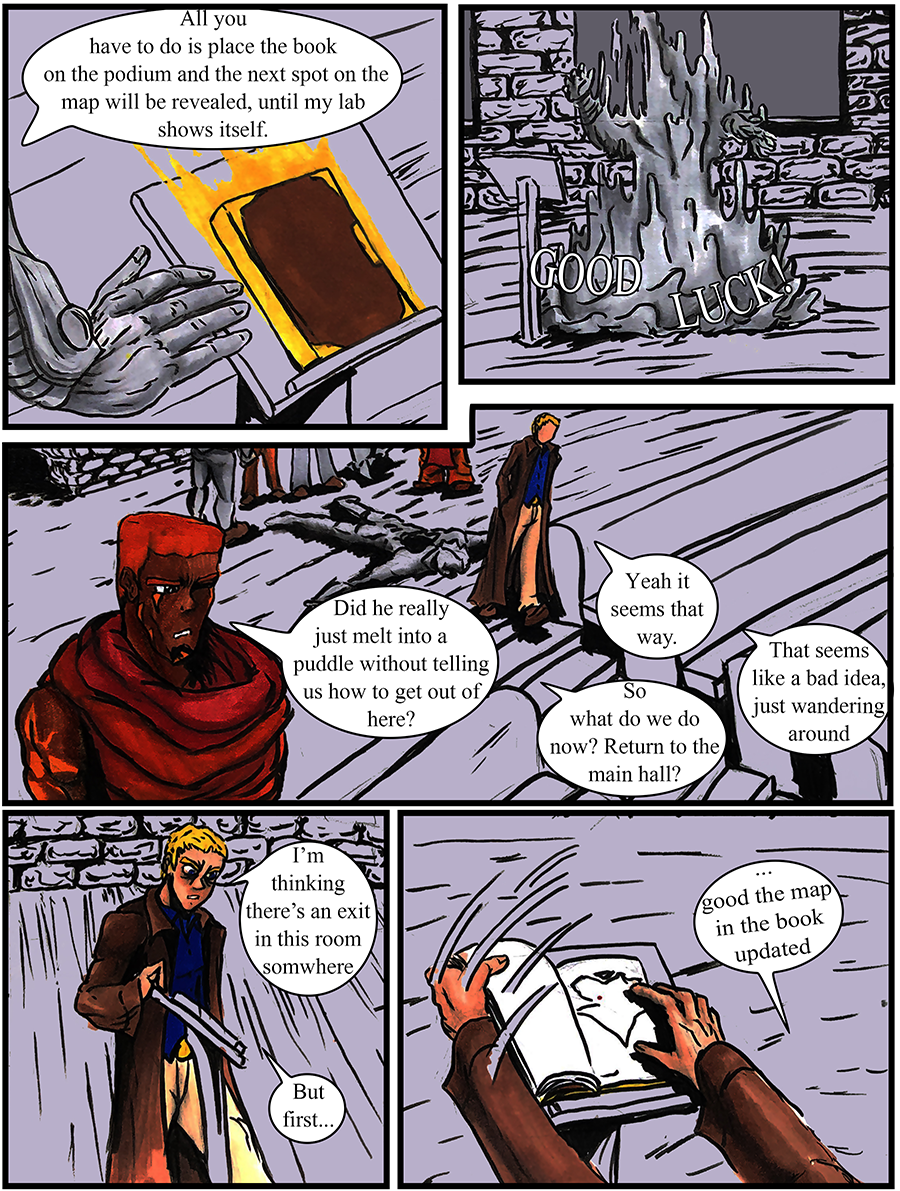 Did he just turn into a puddle without telling us how to leave.