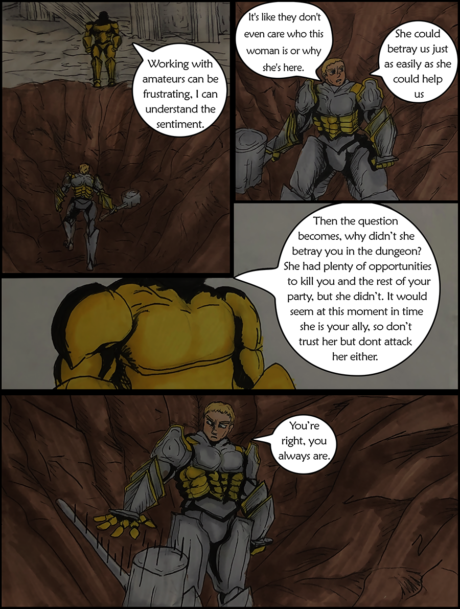 A Faceless figure reminds Rho that he's human.