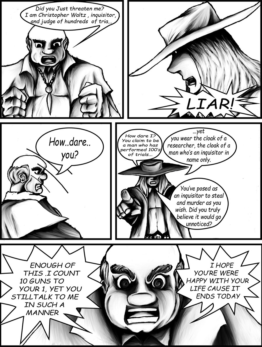 The the two inquisitors face off against each other.