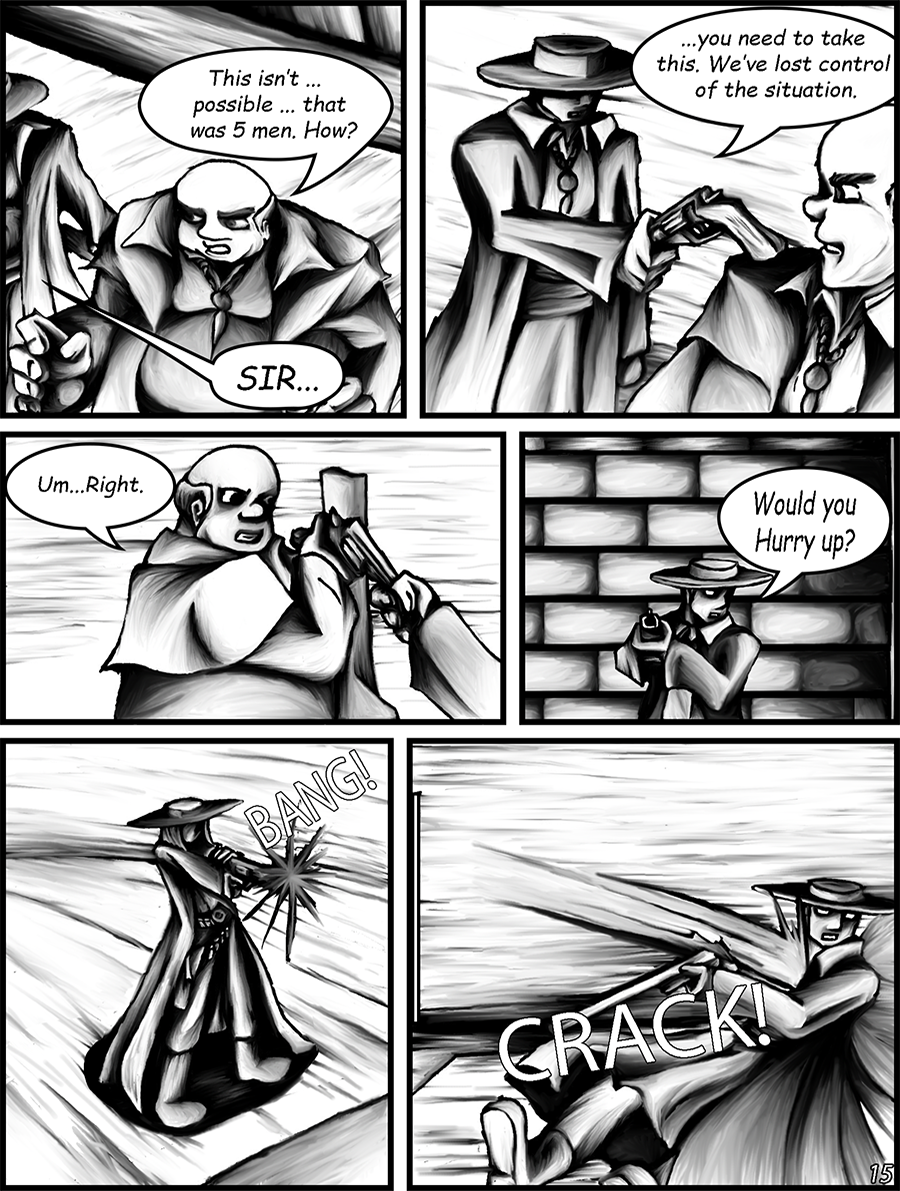 The fake Inquisitor is given a firearm to defend himself.