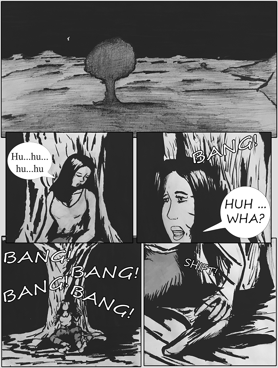 While Kiera sleeps the sound of gunfire echoes throughout the night.