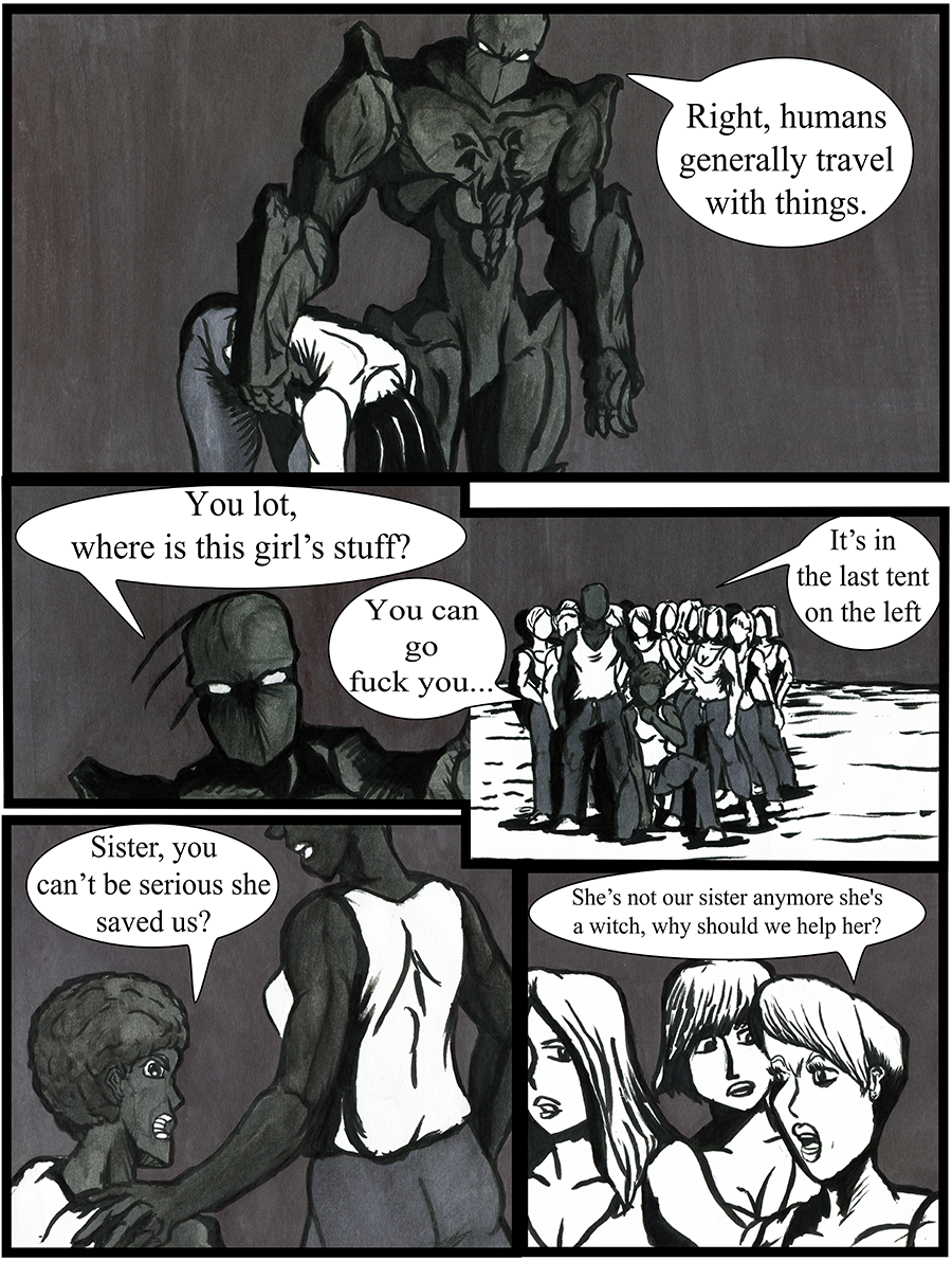 Morlock picks up Kiera and prepares to leave.