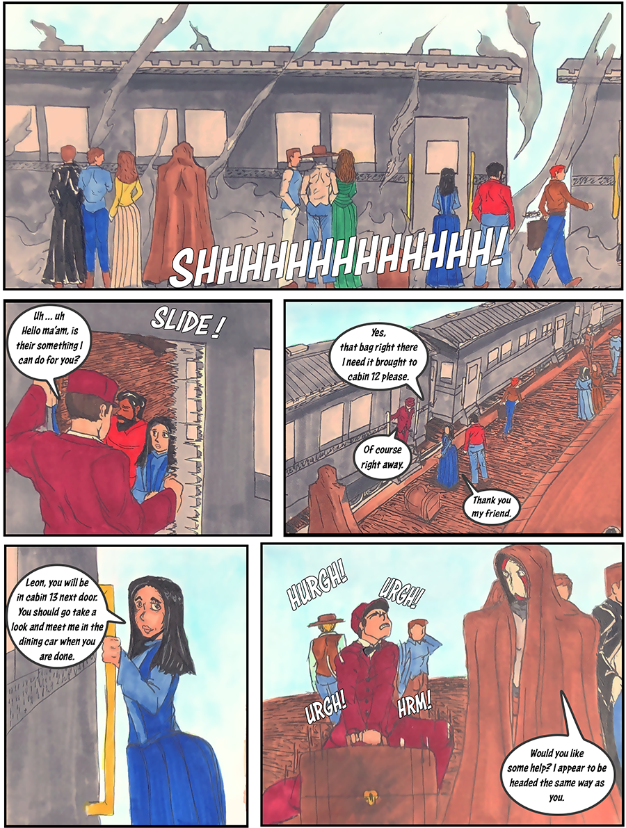 blah blah blah, the pair is getting on the train.