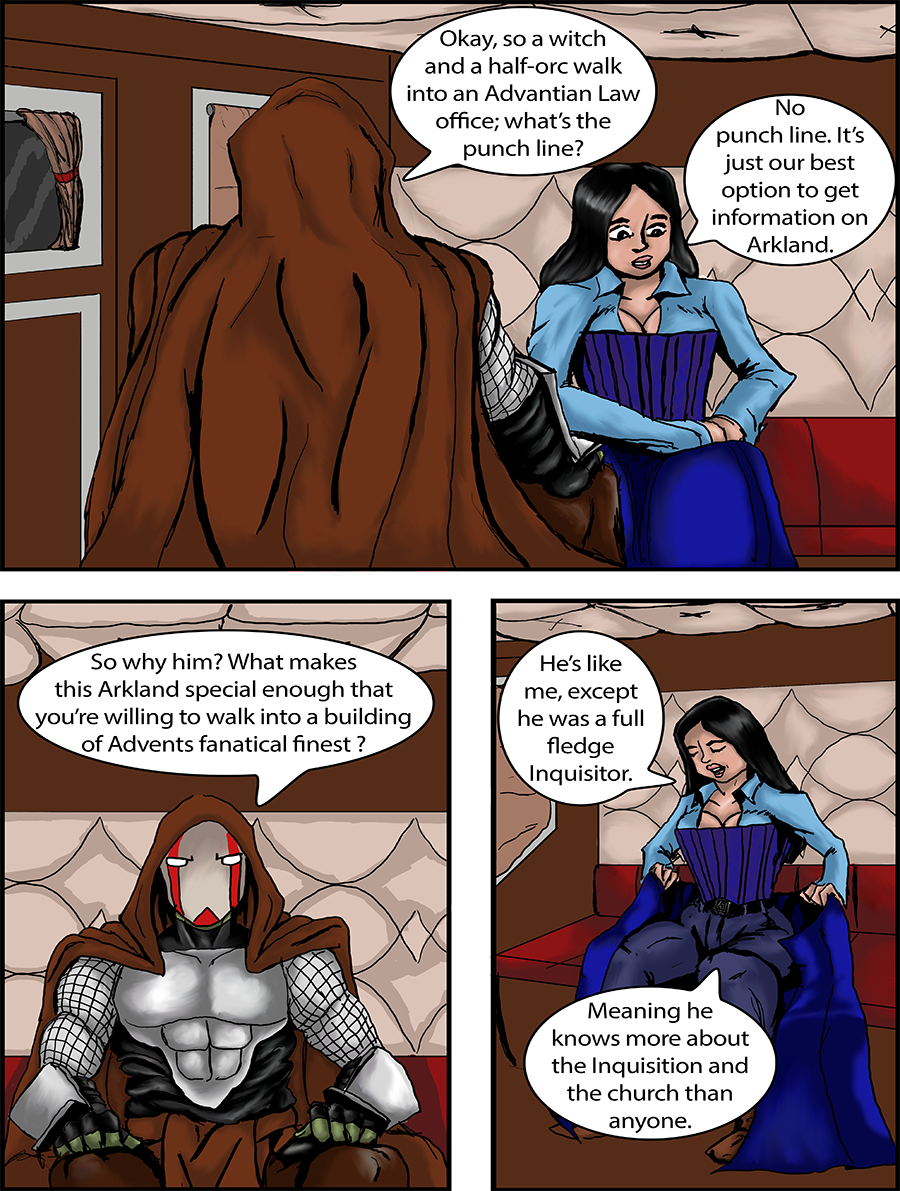 Kiera and Leon take a ride to a law office in essentially a stolen carriage.